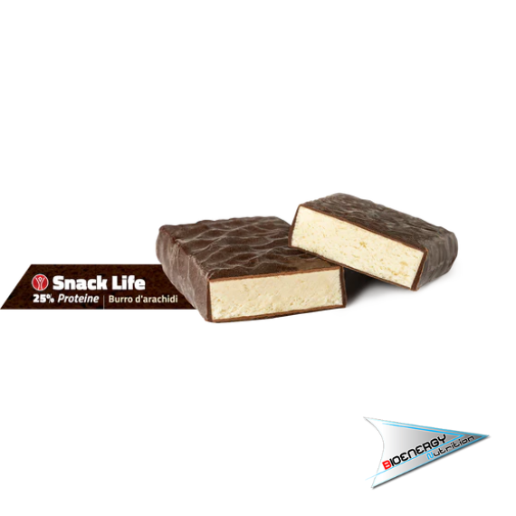 Yourwaylife-SNACK LIFE (Barretta 40 gr - 25% di proteine)   Burro d'Arachidi  